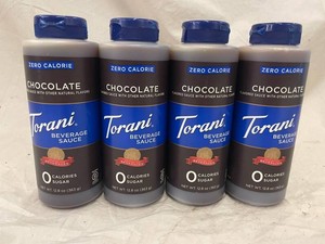Torani Zero Calorie Chocolate Beverage Sauce 12.8oz (Lot of 4)
