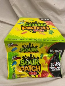 King Size Sour Patch Kids 3.4 Oz Bags - Case of 18