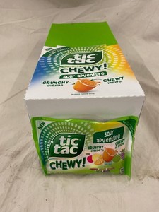 Tic Tac Chewy Sour Adventure Fruit Candy Display Box