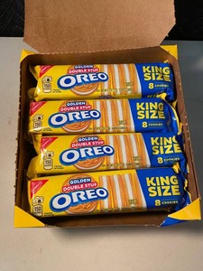 Oreo Golden Double Stuf King Size Sandwich Cookies (Lot of 12)