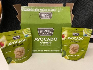 Hippie Snacks Avocado Crisps Guacamole - Case of 8 X 70g