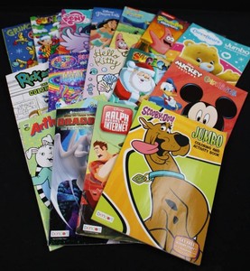 Childrens Character Coloring & Activity Book Mixed Lot