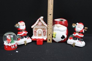 Christmas Santa & Gingerbread Decor Mixed Lot