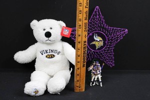 Minnesota Vikings NFL Teddy Bear, Star & Player Figurines Mixed Lot
