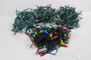 Assorted Holiday String Lights - Multicolor Bulb Strands (not tested)