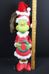 Dr. Seuss Grinch Santa Christmas Figurine - 28h