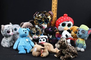 TY Plush Animal Assortment - Cats, Dogs, Bears & More (Lot of 14)