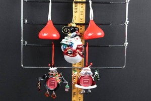 Christmas Ornament Assortment - St. Nicholas Square & Snowman (Lot of 5)