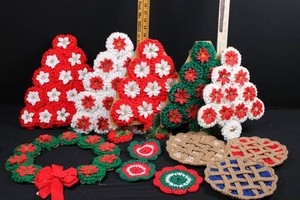 Handmade Crocheted Christmas Decorations Mixed Lot
