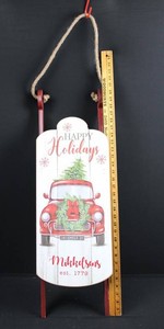 Mikkelsen Happy Holidays Christmas Sled Sign 30.5