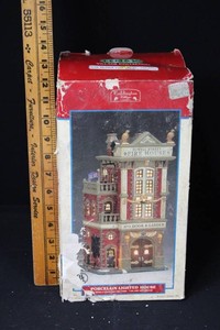 Lemax Powell Street Fire House No. 3 Hook & Ladder Lighted Building