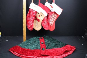 Christmas Stockings & Tree Skirt Mixed Lot
