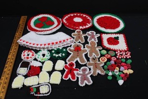 Handmade Crocheted Christmas Decor & Ornament Mixed Lot