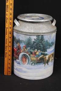 Houston Harvest Decorative Winter Scene Popcorn Tin