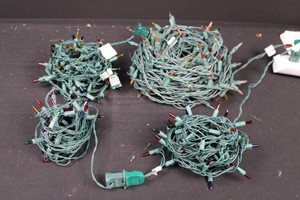 Multicolor Holiday String Lights With Green Wiring (Lot of 4)