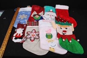 Christmas Stocking Assortment - Santa, Elf, Angel & Snowflake Mixed Lot