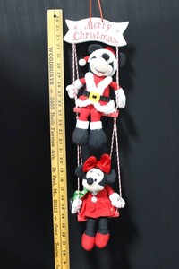 Mickey & Minnie Christmas Swing Hanging Decoration