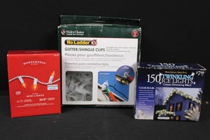 3-Piece Holiday Lighting & Gutter Clip Mixed Lot