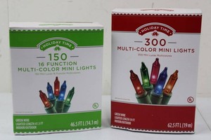 Holiday Time Multi-Color Mini Lights - 150 & 300 Light (Lot of 2)