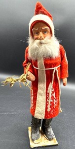 Vintage 11-Inch Santa Claus Christmas Figure - German