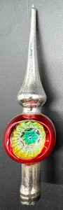 Vintage Glass Christmas Tree Topper - 6