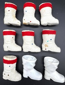 Vintage Holiday Boots Mixed Lot - 9 Pieces