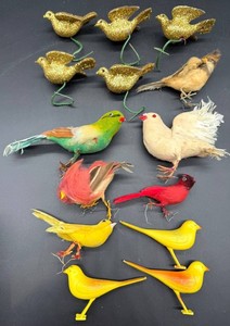 Vintage Decorative Bird Ornaments Mixed Lot - 15pc