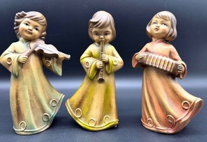 Vintage Made in Japan Angel Figurines - Pope-Blessed (Lot of 3)