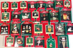 Vintage Hallmark Keepsake Mouse Christmas Ornament Group