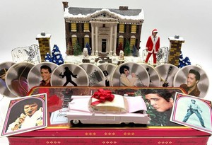 Elvis Presley Graceland Christmas Decor & Collectibles Mixed Lot