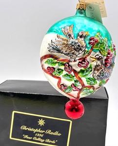 Christopher Radko 1996 Four Calling Birds Ornament #3612 - Limited Edition