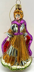 Christopher Radko Regal Female Figure Christmas Ornament