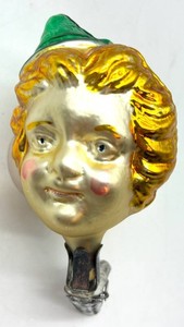 Christopher Radko Child Face Clip-On Christmas Ornament
