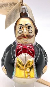 Christopher Radko Butler Hand-Painted Glass Christmas Ornament