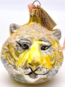 Christopher Radko Tiger Figural Glass Christmas Ornament