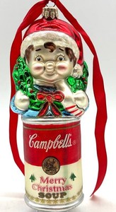 Campbell Soup Christmasby Polonaise Santa Christmas Ornament