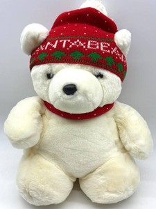 Vintage 1987 Santa Bear Plush