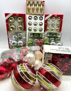 Vintage Glass & Shatterproof Christmas Ornaments Mixed Lot