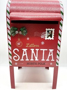 Santa North Pole Express Holiday Mailbox - 11.5 W X 21 H