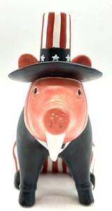 Department 56 Oinkle Sam Pigs in the City Piggy Bank
