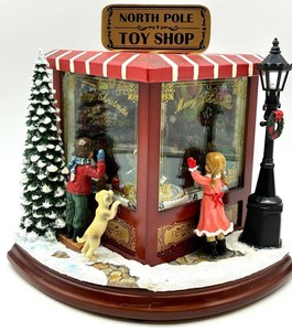 Roman North Pole Toy Shop Musical Display Item #35178
