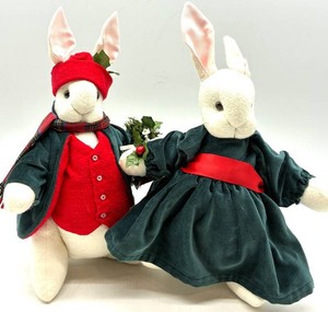 Mr. & Mrs. Rabbit Holiday Plush Figures