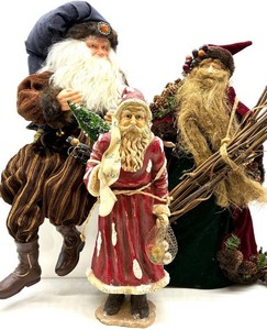Bethany Lowe Christmas Santa Figures (Lot of 3)