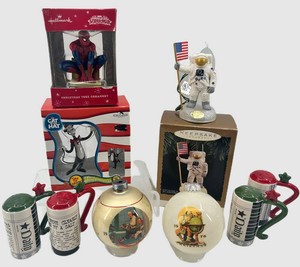 Department 56, Cat in the Hat & Holiday Ornaments, Salt & Pepper Mixed Lot