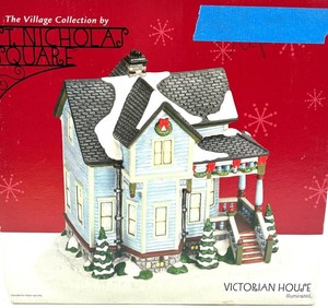 Nicholas Square the Village Collection Victorian House Illuminated