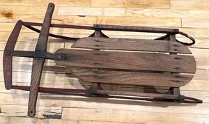 Vintage Antique Yankee Clipper No. 10 Wooden Sled - 13 in