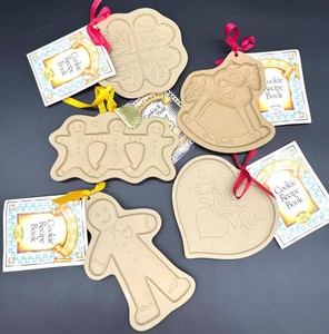 Vintage Brown Bag Cookie Art Molds & Recipe Books (Lot of 5)