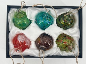Colorful Art Glass Hanging Ornaments (Lot of 6) #3