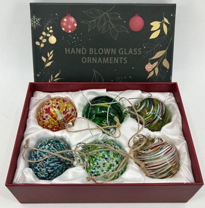 Colorful Art Glass Hanging Ornaments (Lot of 6) #7