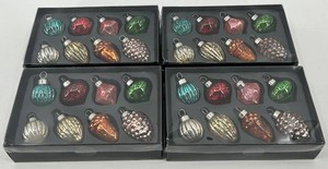 Assorted miniature Christmas Ornaments - 4 Boxes (32 Pieces)
